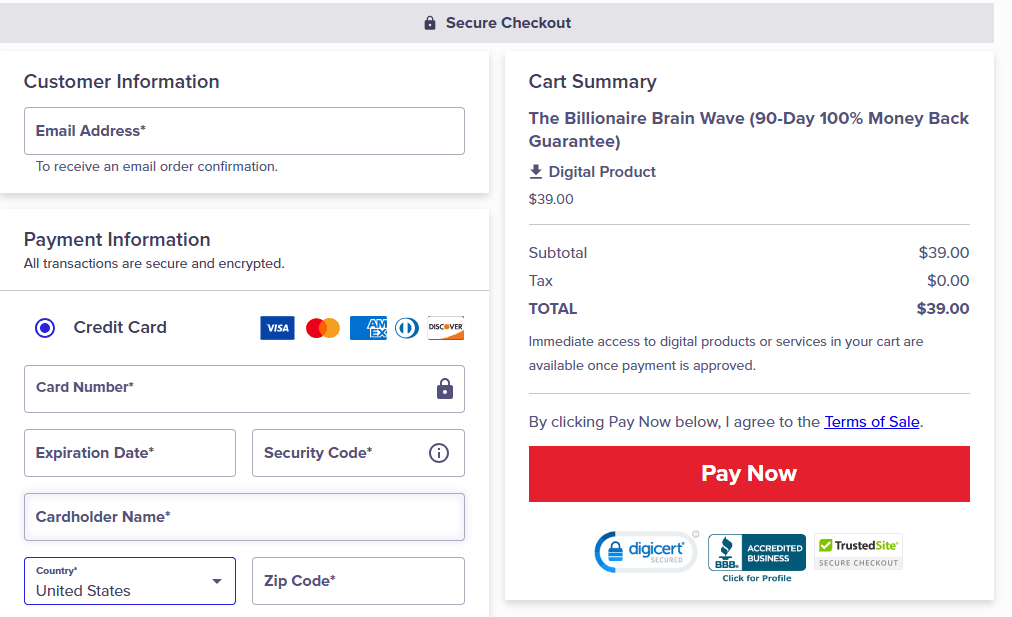 billionaire-brain-wave-checkout-page
